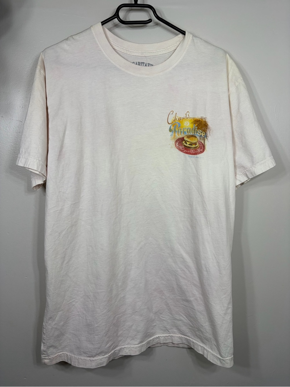 Margaritaville Cheeseburger in Paradise Graphic T Shirt Large Jimmy Buffett